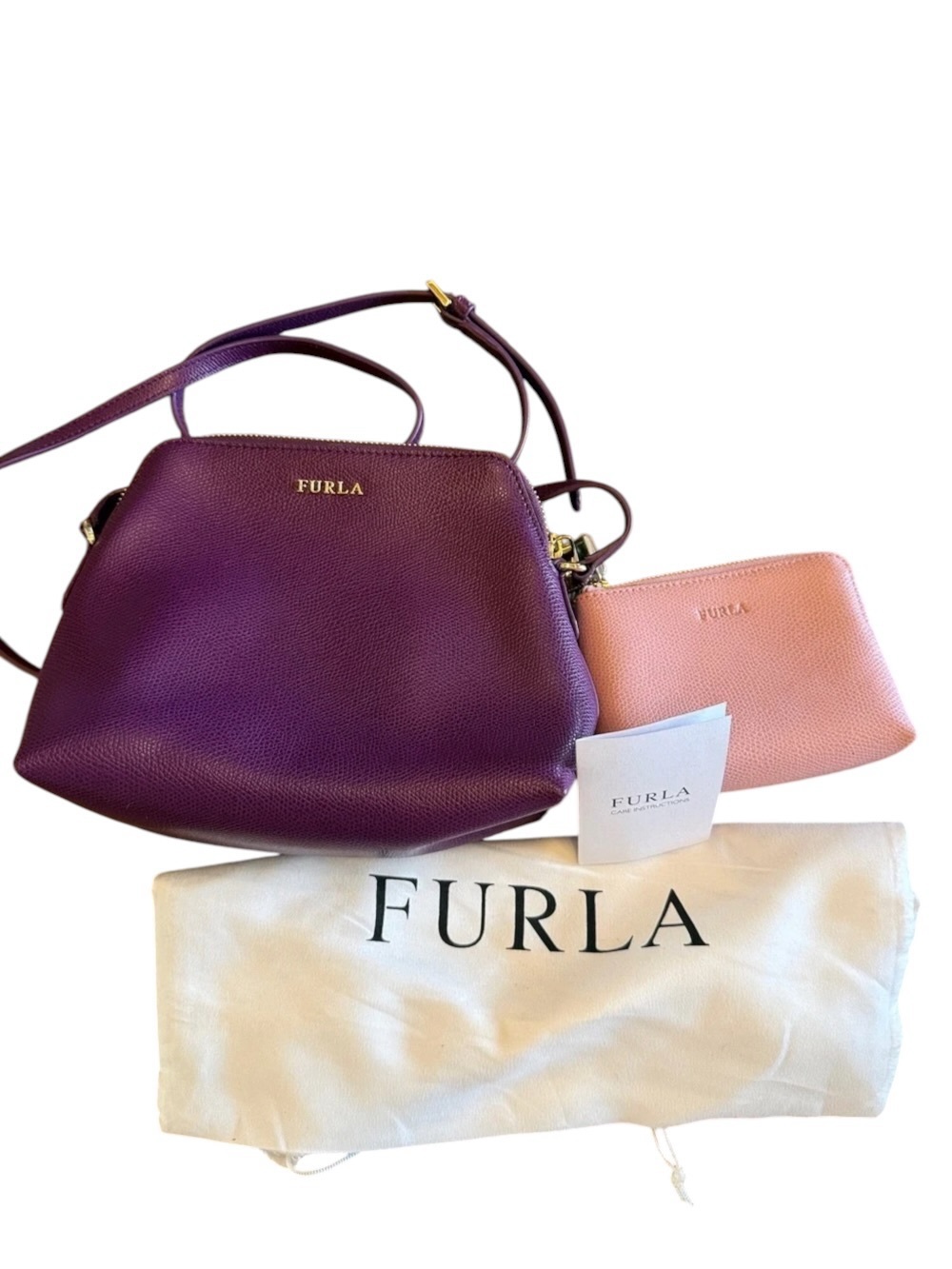 Bundle 🚨🚨 Furla Bohemian Crossbody with Pink Pouch